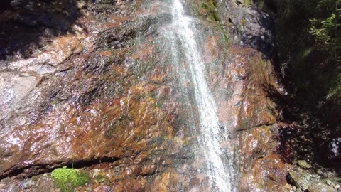 Little waterfall in the mountains 스톡 동영상 331522306