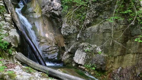 Little waterfall in the valley bodinggraben Stock Footage 126809410