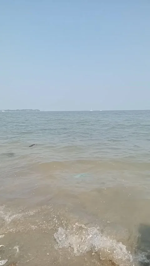 Little wave in the beach Stock Footage 280220591