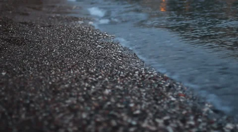 Little waves on beach. Video stock 36748622