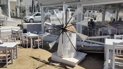 Little windmill in Paros 動画素材 154504118