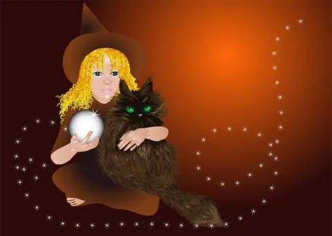 Little witch Stock Illustration