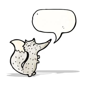 Little wolf cartoon dancing Stock Illustration
