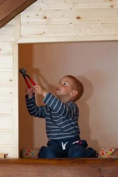 Little worker. Foto stock