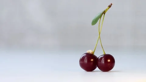 Little worm and cherry. Видео 149360504