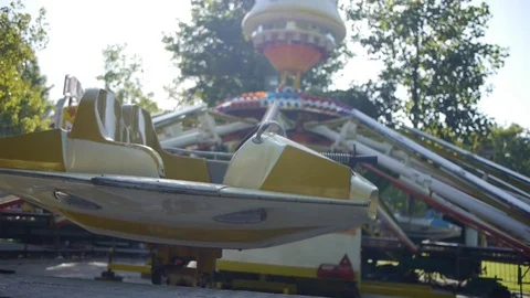 Little yellow airplane Stock Footage 79790856