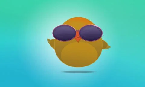 LittleBird orange Stock Illustration