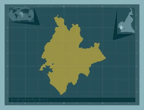 Littoral, Cameroon. Solid color shape 스톡 일러스트