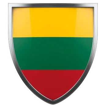 Lituania flag Stock Illustration