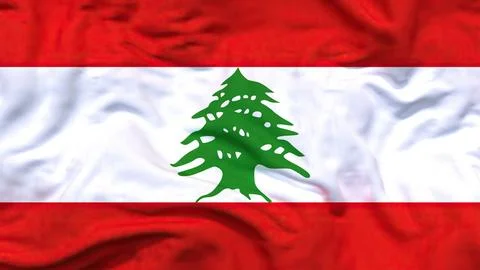 Livan flag waving 4k Stock Photos