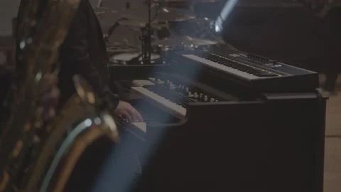 Live acoustic performance with instruments Stock Footage 136336139