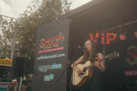Live Acoustic Performance at Lowestoft First Light Festival 2026 Stock Photos