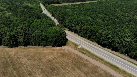 Live background. Aerial view of the nature in Krasnodar region. Stock Footage 125211548