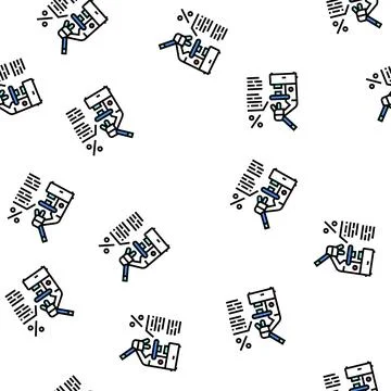 Live birth rate vector seamless pattern Stock Illustration