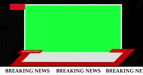 Live breaking news broadcast lower with green screen background animation. with Stock Footage 339003308