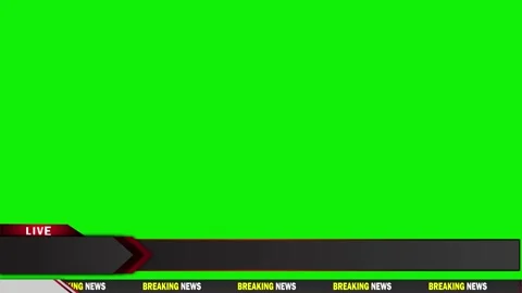 Live breaking news lower third 4k green screen animation Vidéo 279260101