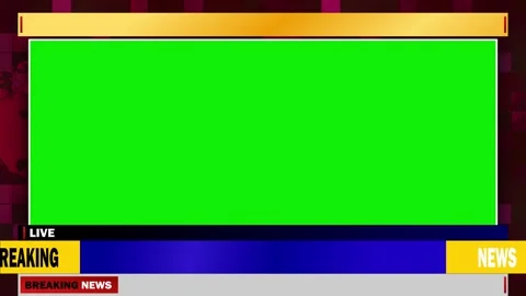 Live breaking news lower third big tv with blank text world map animation Vidéo 279260134