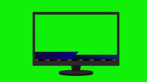 Live breaking news lower third with tv screen blank text boxes Vidéo 280392394