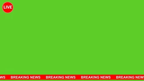 Live Breaking News Lower Third Green screen Animation Professional News Pre.. Video stock 302583872