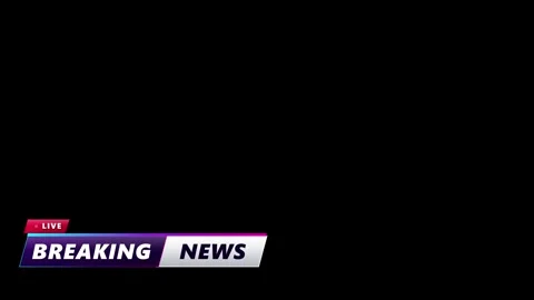 Live breaking news lower third with purple and pink gradient text 動画素材 335826309