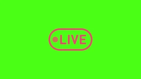 Live broadcast icon animation loop with green screen. Stock Footage 297472894
