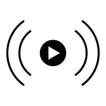 Live broadcast icon vector Stock Illustration