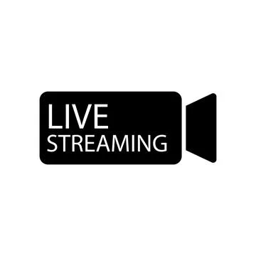 Live broadcast icon vector Stock Illustration