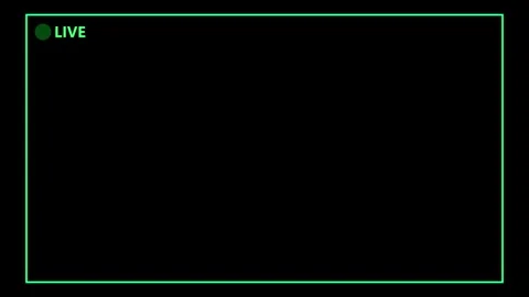 Live broadcast indicator green neon light on black background streaming symbo Stock Footage 340444484