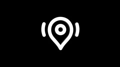 Live broadcast location 3d pin map rotating animation spinning in background Stock Footage 313518121