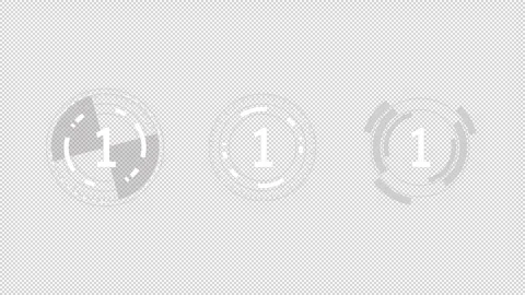 Live broadcast production animated countdown set on dark background Stock Footage 340286091