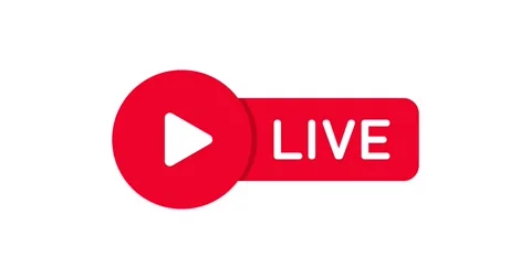 Live Broadcast Sign Animation Stock Video Pond5