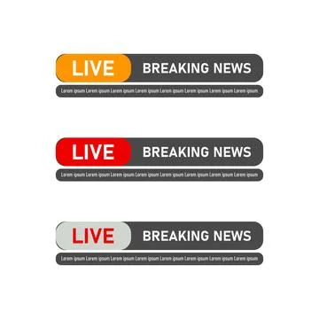 Live broadcasting media lower third design round Illustrazione stock