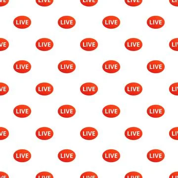 Live broadcasting stream icon seamless pattern background Stock Illustration