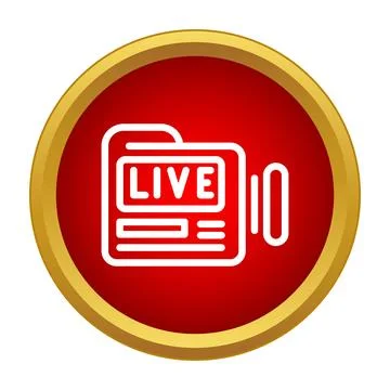 Live broadcasting video camera recording streaming content Stock Illustration