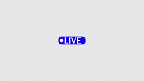 Live button Animation on transparent background. Stock Footage 339324079