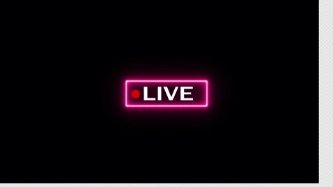 Live button Animation on transparent background. Stock Footage 339324289