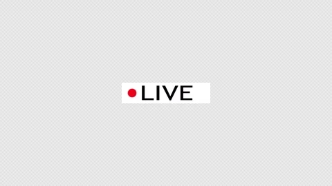 Live button Animation on transparent background. Stock Footage 339324688