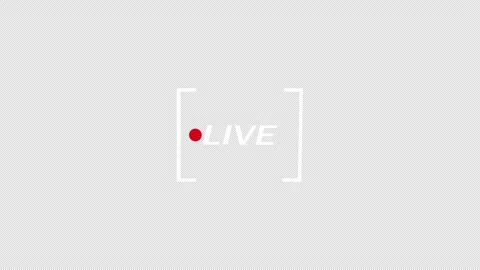 Live button Animation on transparent background. Stock Footage 339325178