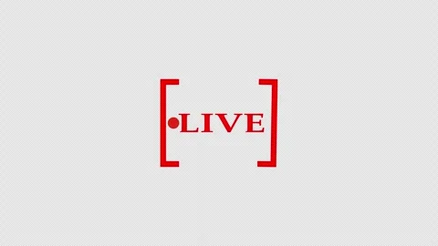 Live button Animation on transparent background. Stock Footage 339325419