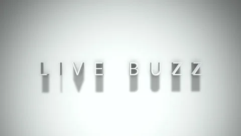 Live buzz 3D title animation with shadows on a white background Stock Footage 297666449