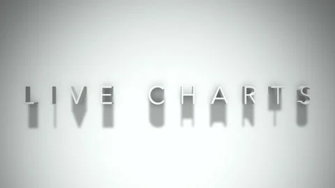 Live charts 3D title animation with shadows on a white background Stock Footage 297081628