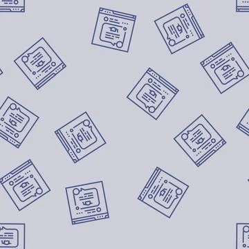 Live chat bubble education platform line seamless pattern イラスト素材