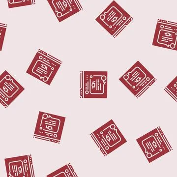 Live chat bubble education platform glyph seamless pattern Stock Illustration