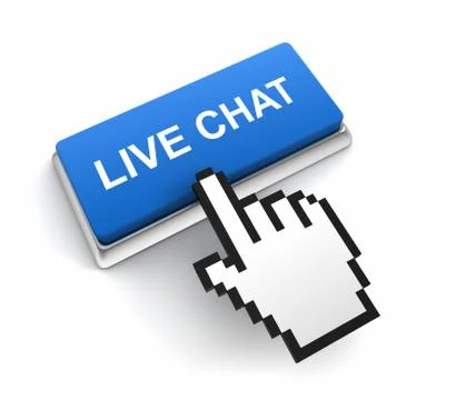 Live chat button concept 3d illustration Illustrazione stock