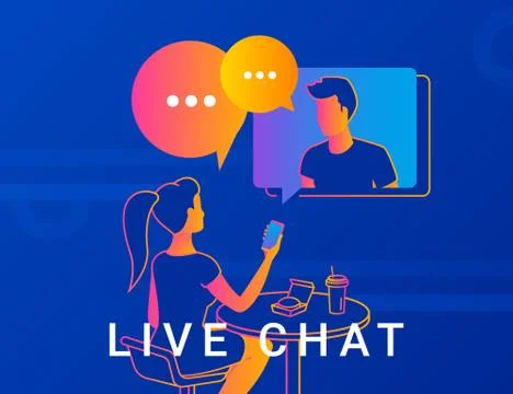 Live chat concept illustration Illustrazione stock