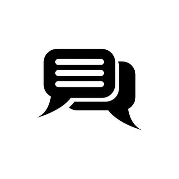 Live Chat Dialog, Speech Bubbles Discussion. Flat Vector Icon illustration. S イラスト素材