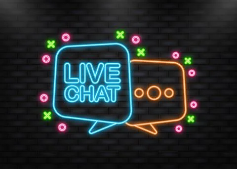 Live chat in flat style. Online support call center. Customer service. Client Illustrazione stock