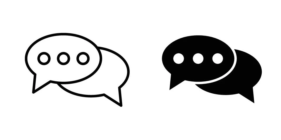 Live chat icon for design projects and web UI Illustrazione stock