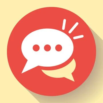 Live chat icon with dialog clouds vector. Speech bubble symbol for your web site Stock Illustration