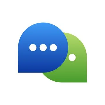 Live chat icon in flat style. Bubble message. Thin line. Vector illustration. Stockillustratie
